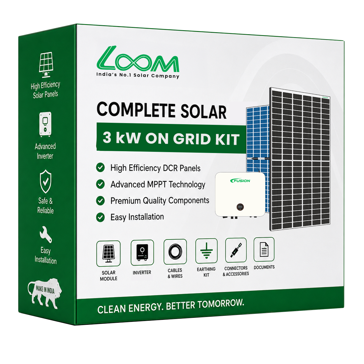 Loom Solar 3kW TOPCon On-Grid Solar Kit